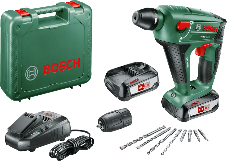 Bosch UNEO Maxx Pnömatik Kırıcı Delici 18V 2x 2,5 Ah Tek Akü