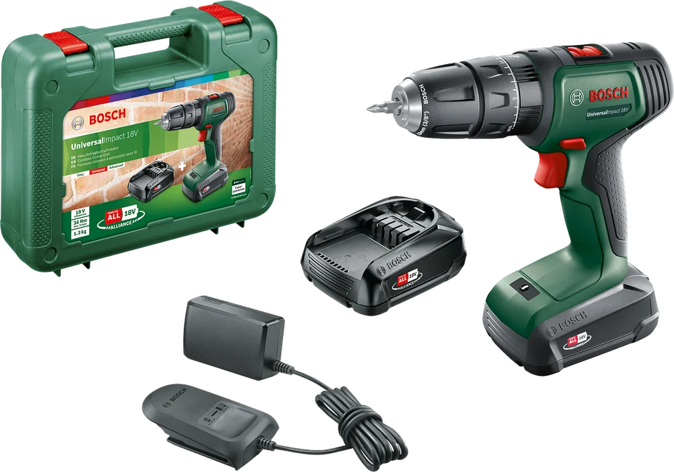 Bosch UniversalImpact18 Akülü Vidalama ( Çift Akü ) + AL 1810 CV