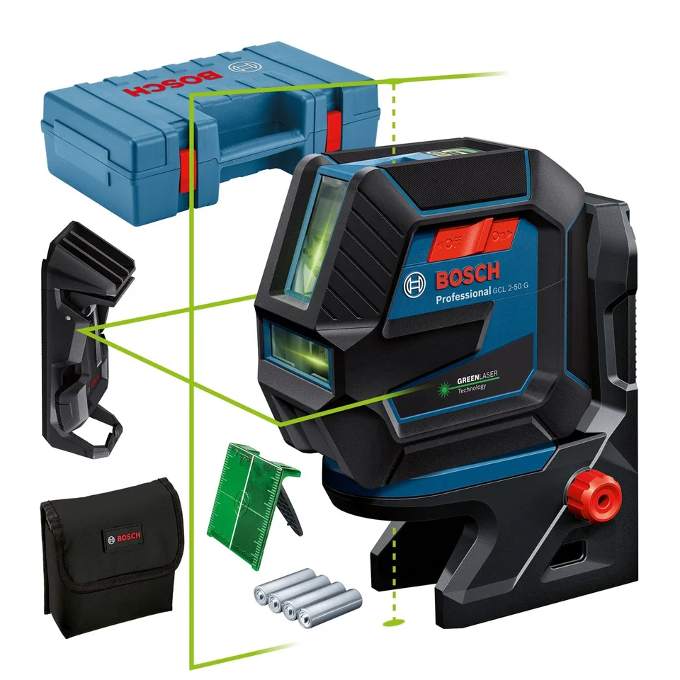 Bosch GCL 2-50 G Kombi Lazer + RM10 + Tavan Kıskacı
