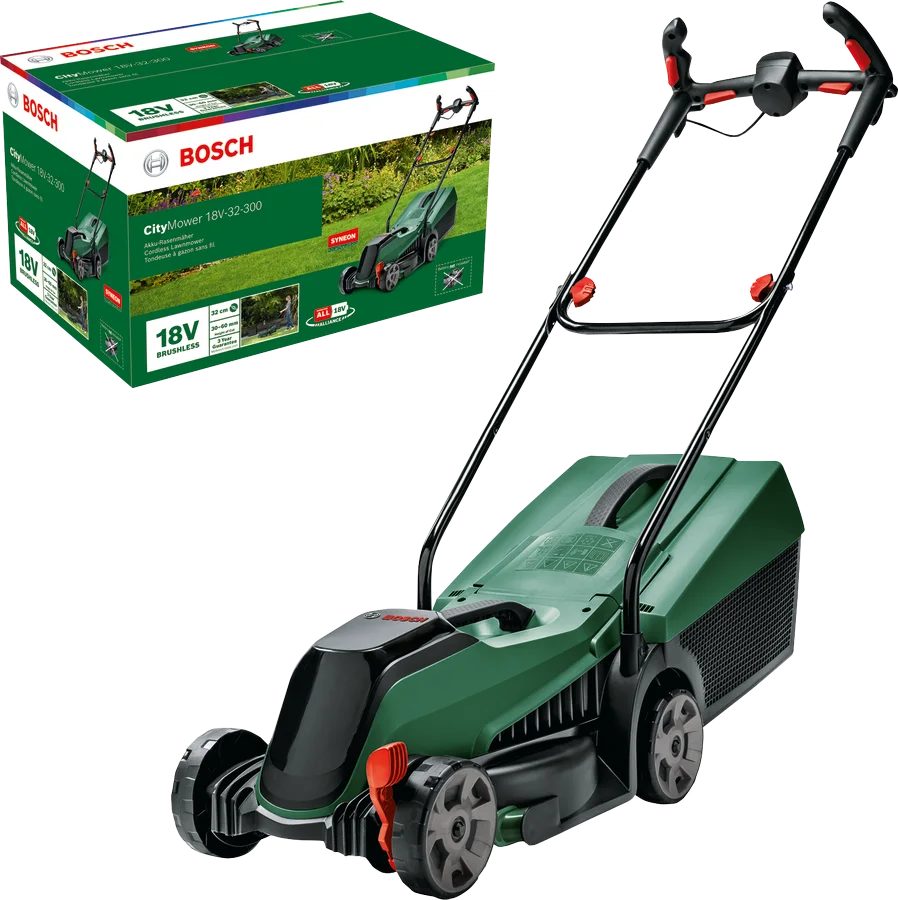 Bosch CityMower 18V-32-300 Akülü Çim Biçme Makinesi Solo(Aküsüz)