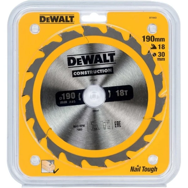 Dewalt DT1943 Ahşap Kesim Elmas Testere Bıçağı 190 mm