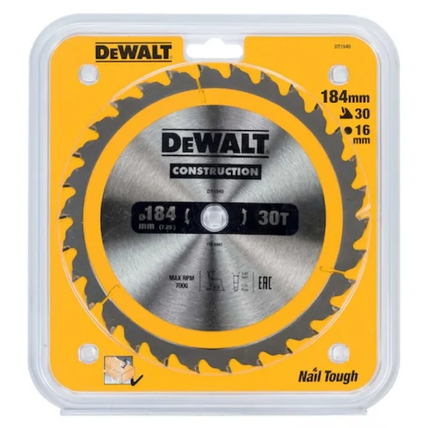Dewalt DT1940 Ahşap Kesim Elmas Testere Bıçağı 184 mm