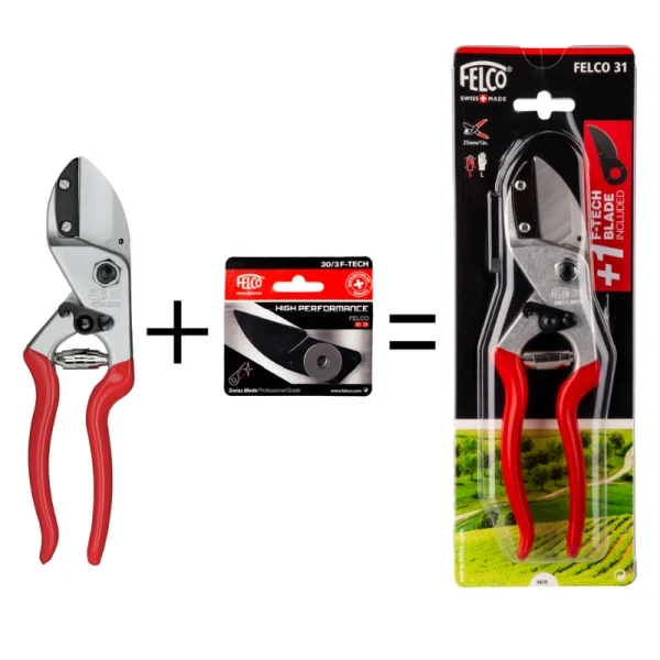 Felco 31 Budama Makası ve Üst Bıçak F-tech 30/3