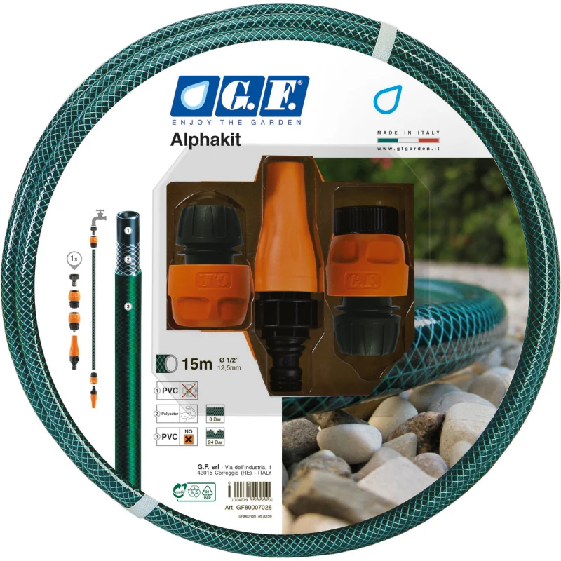 GF Hortum ALPHA 1/2 inç 25m Adaptör Kitli