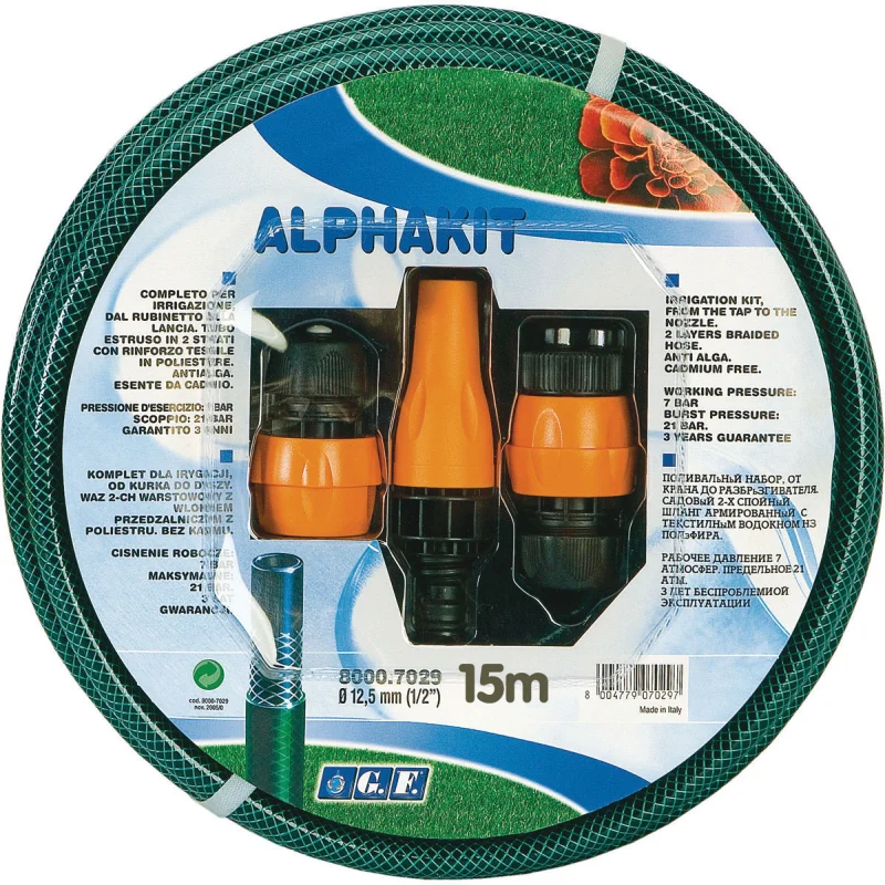 GF Hortum Alpha 1/2 inç 15m ADAPTÖR KİTLİ