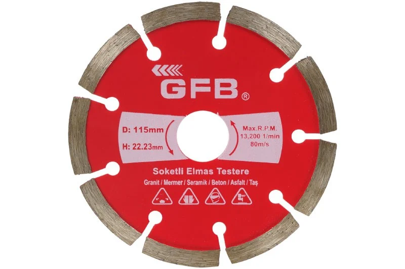 GFB Soketli Elmas Beton-Mermer Kesici 115 mm