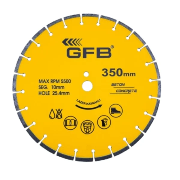 GFB 2371 Daire Testere Bıçağı Beton İçin 450 x 25.4 x 10mm