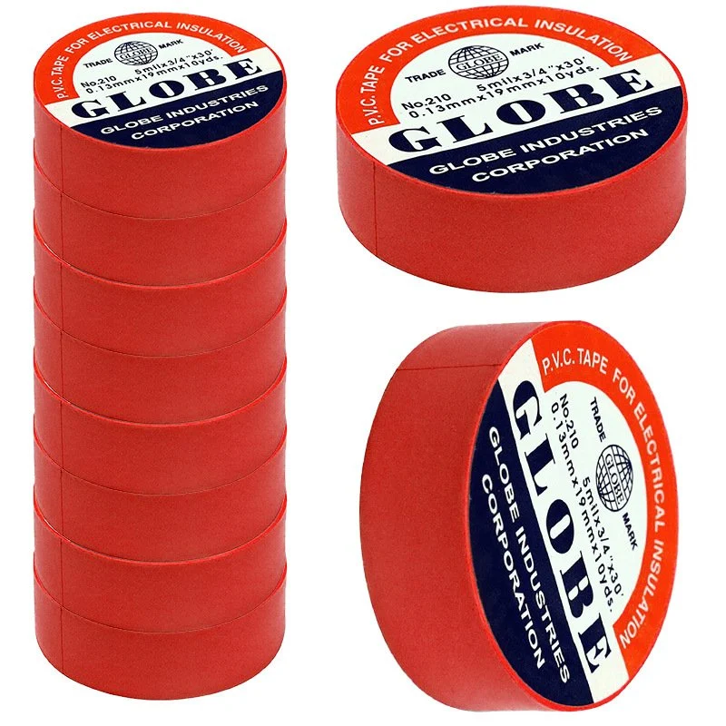 Globe 0.13x19 mm İzole Bant 10lu Kırmızı