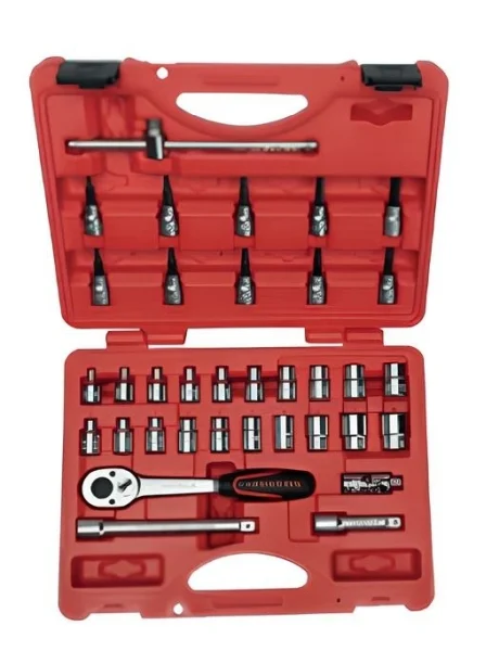 İzeltaş 3/8 inç Altı Köşe Lokma Anahtar Ve Lokmalı Allen Set 35 Par