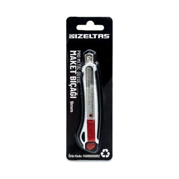İzeltaş Pro Metal Gövde Dar Maket Bıçağı 9 MM