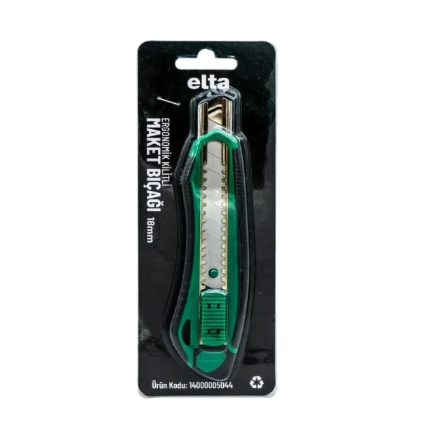 İzeltaş Elta Ergonomik Kilitli Geniş Maket Bıçağı 18 MM