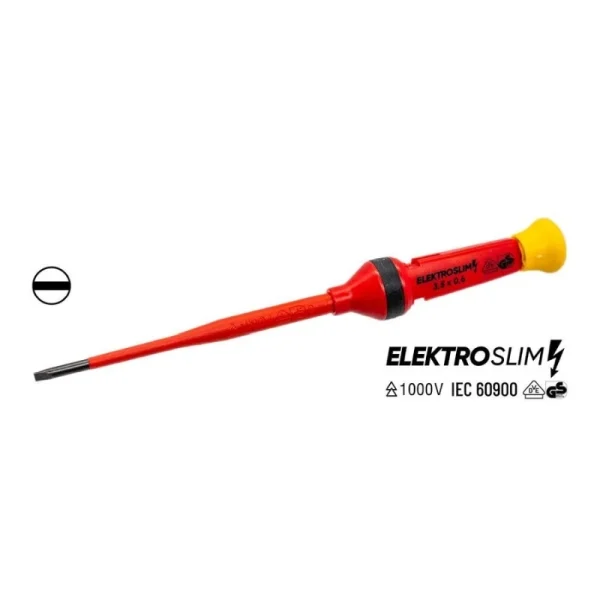 İzeltaş 5329 1000V Elektro Slim Düz Uçlu Tornavida 3.5x100 mm
