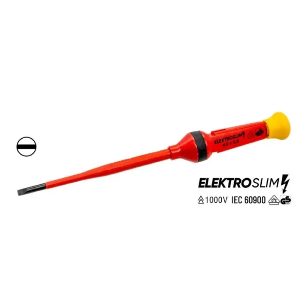 İzeltaş 5331 1000V Elektro Slim Düz Uçlu Tornavida 4x100 mm