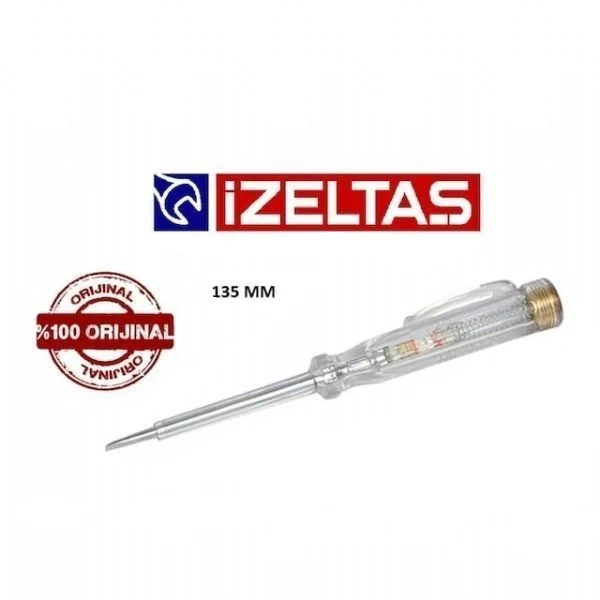 İzeltaş Elektrik Kontrol Kalemi Düz Uçlu, Şeffaf, 135 Mm 45501701