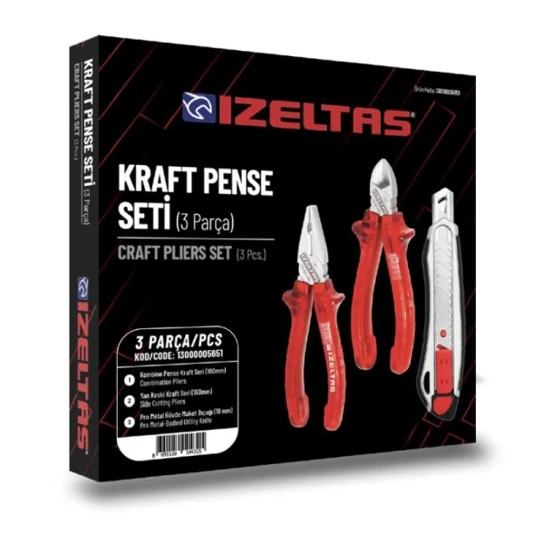 İzeltaş Kraft Pense Seti 3 Parça
