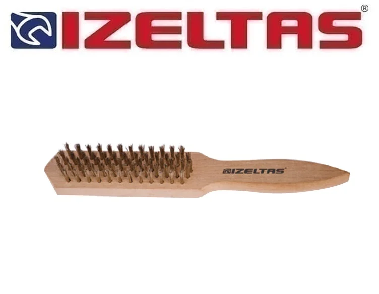 İzeltaş Sıralı Tel Fırça (Ağaç Saplı)