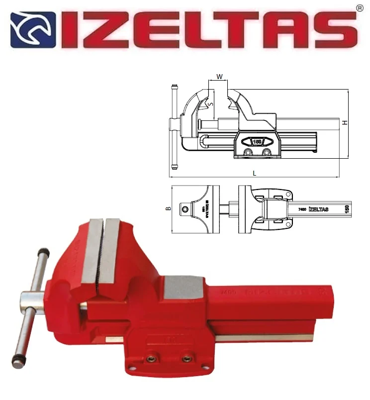 İzeltaş 100mm Dövme Çelik Mengene