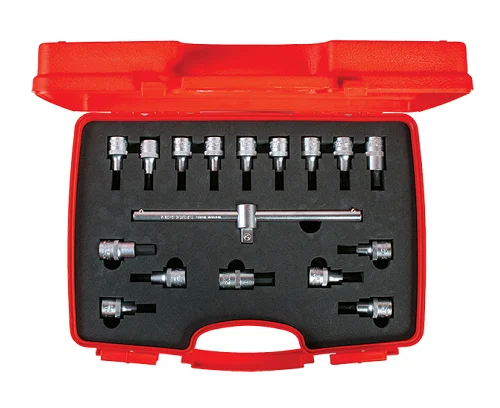 İzeltaş 17 Parça 1/2 İnç Lokmalı Allen Uç ve Star (Torx®) Uç Takı