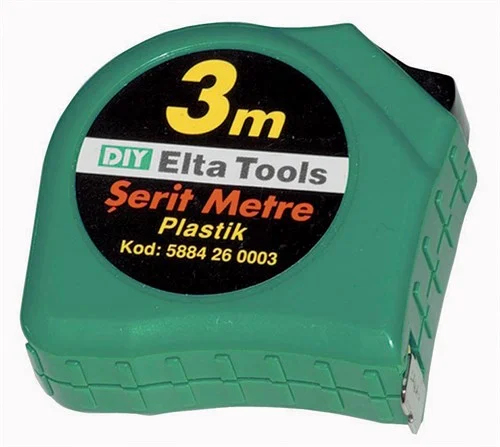 Elta 3 Metre Plastik Şerit Metre