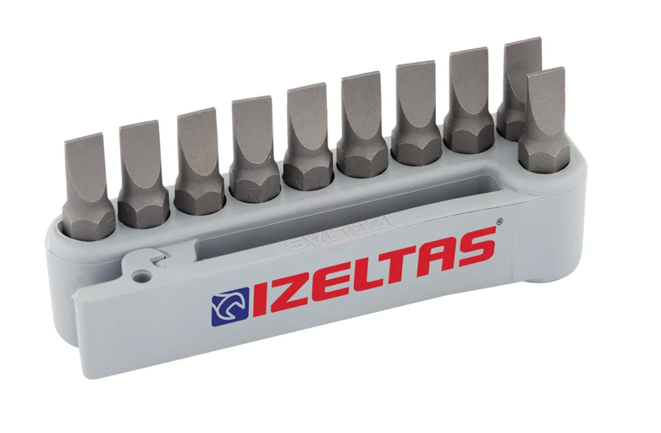 İzeltaş 25 mm 10 Parça Düz Bits Takımı 0.8x5.5