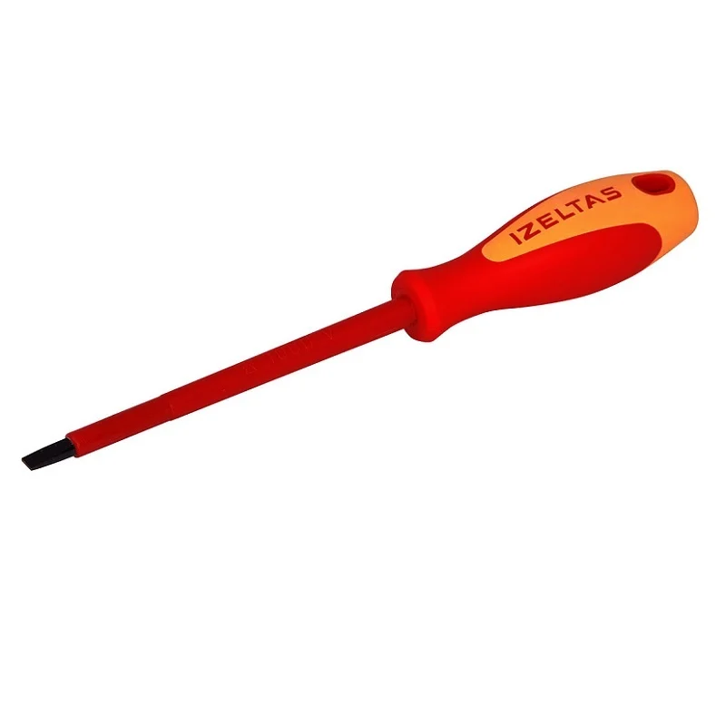 İzeltaş 1000V İzoleli Elektrikçi Düz Uçlu Tornavida 6.5x150 mm
