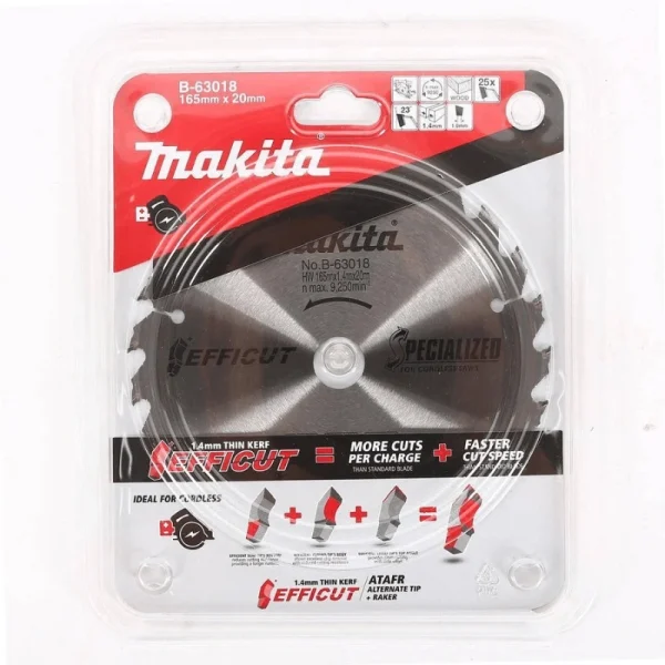 Makita B-63018 Elmas Daire Testere 165x25 Diş (Prf.Seri)