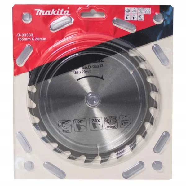Makita D-03333 Elmas Daire Testere 165x24 Diş (Standart Seri)