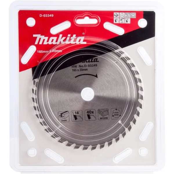 Makita D-03349 Elmas Daire Testere 165x40 Diş (Standart Seri)