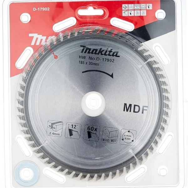 Makita D-17902 Elmas Daire Testere 185x60 Diş (Standart Seri)