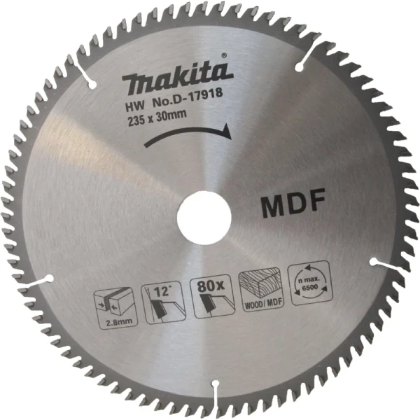 Makita D-17918 Elmas Daire Testere 235x80 Diş (Standart Seri)