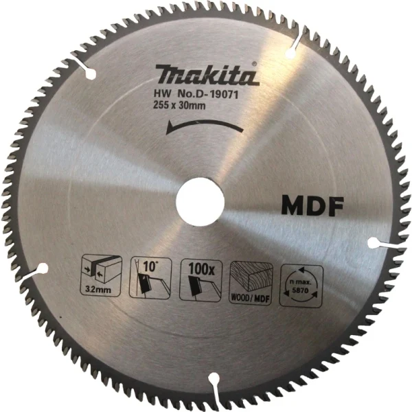Makita D-19071 Elmas Daire Testere 255x100 Diş (Standart Seri)
