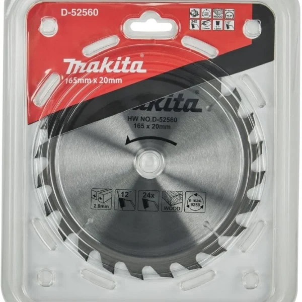 Makita D-52560 Elmas Daire Testere 165x24 Diş (Ekonomik Seri)