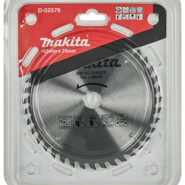 Makita D-52576 Elmas Daire Testere 165x40 Diş (Ekonomik Seri)