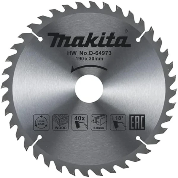 Makita D-64973 Elmas Daire Testere 190x40 Diş (Ekonomik Seri)
