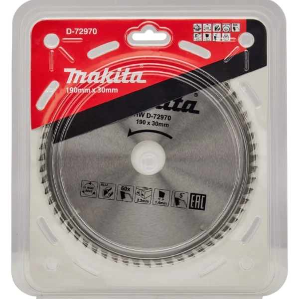 Makita D-72970 Elmas Daire Testere 190x60 Diş (Ekonomik Seri)