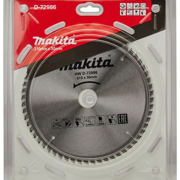 Makita D-72986 Elmas Daire Testere 210x60 Diş (Ekonomik Seri)
