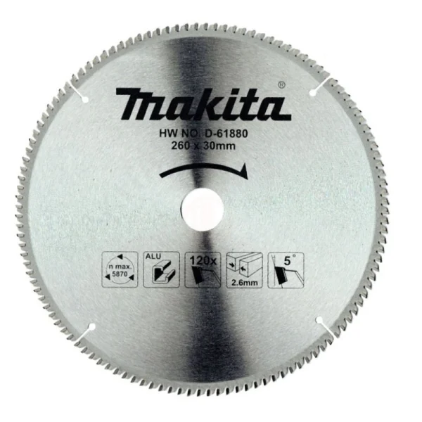 Makita D-61880 Elmas Daire Testere 260x120 Diş (Ekonomik Seri)