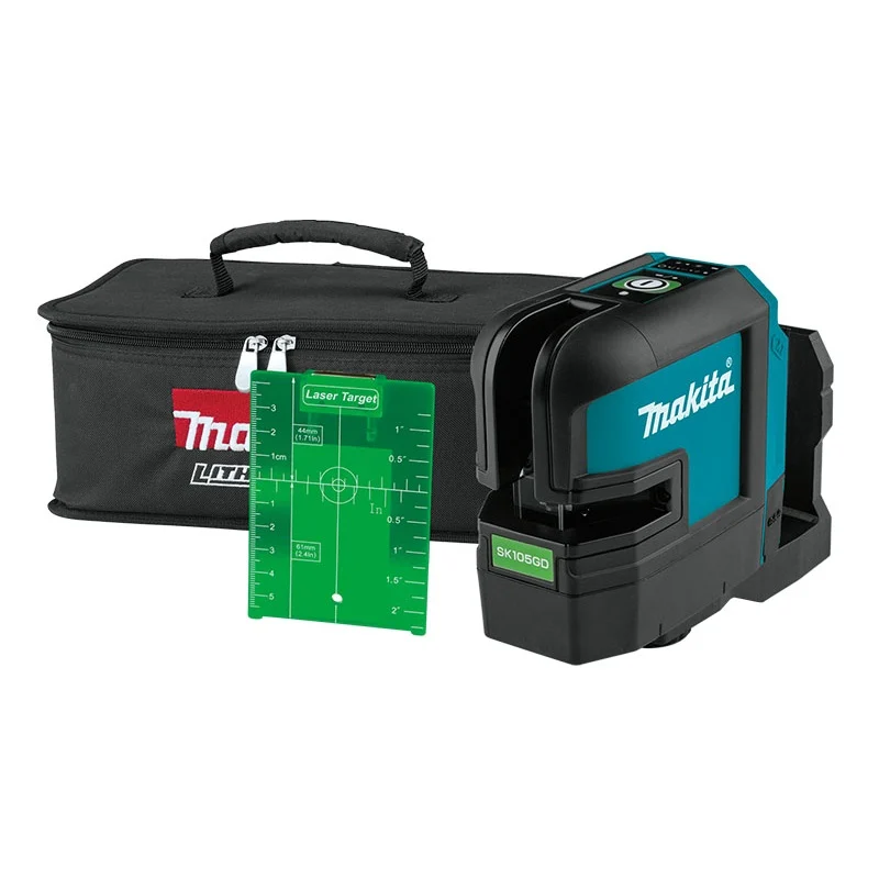Makita SK105GDZ Akülü 4 Nokta Yeşil Çapraz Çizgi Lazeri