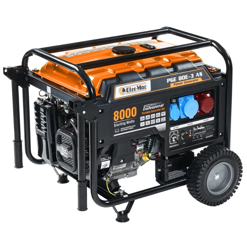 Oleo-Mac PGE 80E-3 8 kVA Benzinli Marşlı Jeneratör