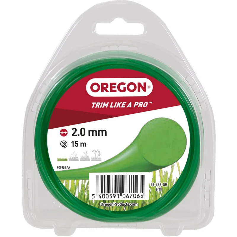 Oregon 69-356-GR Tırpan Misina 2.0Mm 15M Yeşil Yuvarlak