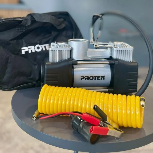 Proter PR265P2 Çift Pistonlu 12V 150PSI Lastik Şişirme Kompresörü