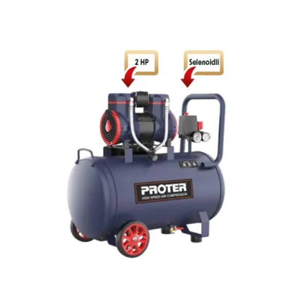 Proter 50 Litre 2 Hp Hızlı Ve Yağsız Hava Kompresörü Pr 52 Hz