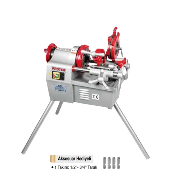 Proter 2 İnç Tezgah Tip Pafta Makinası Pr 1002