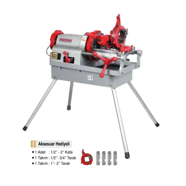 Proter 3 İnç Tezgah Tip Pafta Makinası Pr 1003
