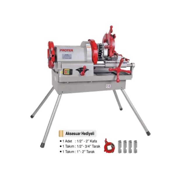 Proter 4 İnç Tezgah Tip Pafta Makinası Pr 1004