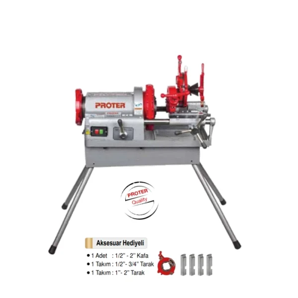 Proter PR 3003 3 İnç Tezgah Tip Pafta Makinası Pr 3003