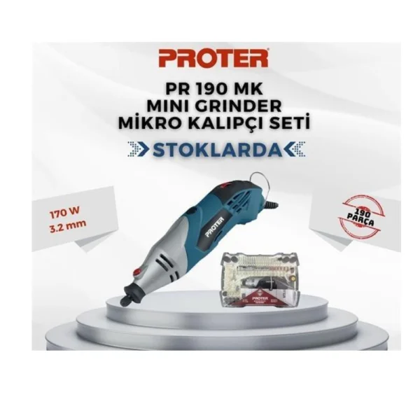 Proter PR 190 Mk Mini Grinder Mikro Kalıpçı Seti