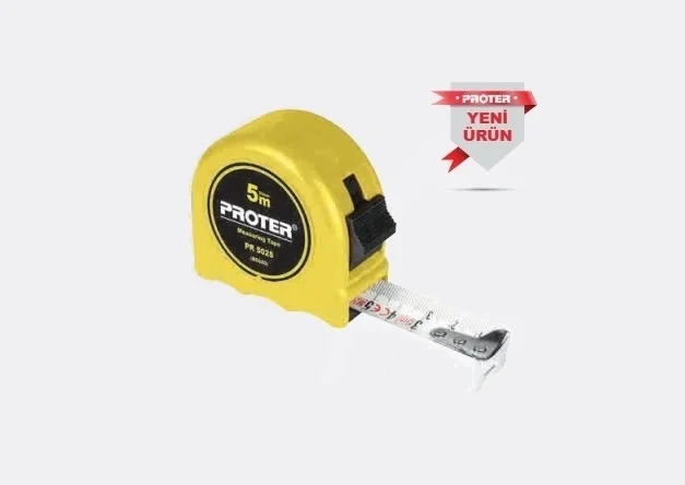 Proter PR 5025 Çelik Metre 1 adet ( Stoplu 5m )