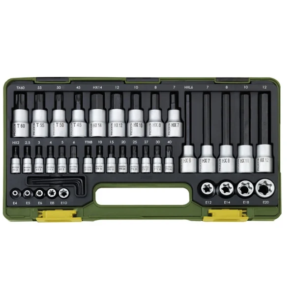 Proxxon 23290 Torx ve Allen Lokma Anahtar Takımı 1/4 İnç -1/2 İnç