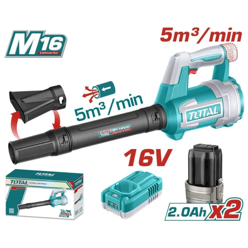 Total TABLI168082E Akülü Üfleme Makinesi 16V 2x2.0 Ah